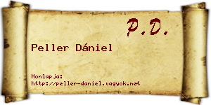 Peller Dániel névjegykártya